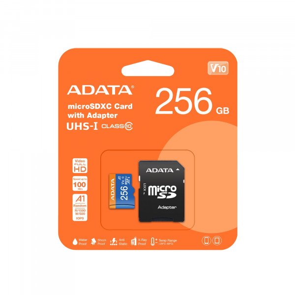 Wholesale Original ADATA 256GB High-Speed 100MB/s Micro SD Memory Card UHS-I SDXC for Data Storage and Transfer (256GB)
